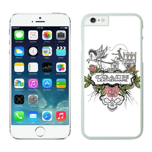 Coach Carriage Logo White iPhone 6 Cases EZY | Women - Click Image to Close